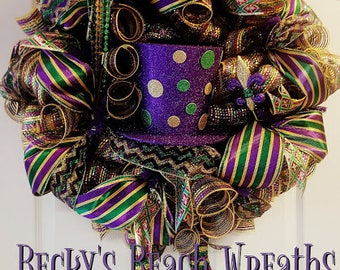 Mardi Gras Jester Legs Wreath - Mardi Gras Wreath - Jester Wreath - Mardi Gras decor