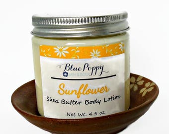 Sunflower Shea Butter Lotion, Body Lotion with Floral Scent, Body Moisturizer, Body Cream