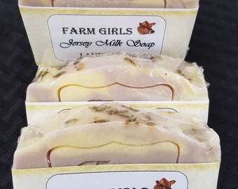 Lavender milk soap, made with lavender essential oil. Excellent for dry or sensitive skin. You can even use it as a shampoo alternative