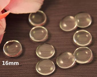 Lot 10 glass 16mm stick Cabochons