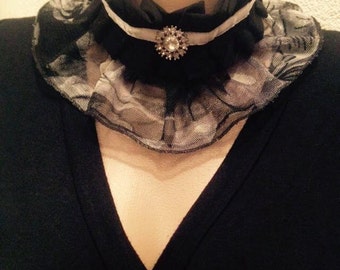 Victorian Elegat Choker,Textile Jewellery