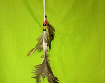 Feather clip with natural feathers. Free shipping in that USA