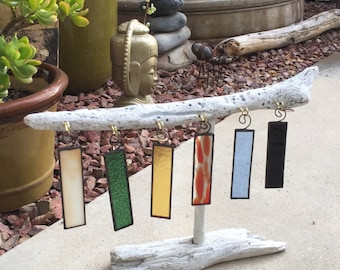 Set of 6 Stained Glass Christmas Ornaments