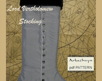 Men's Victorian Christmas Stocking PDF Pattern...Lord Vertholomew