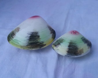 Vintage Clam Salt and Pepper Shakers