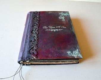 Wedding fairytale book, enchanted journal, once upon a time book, bride's journal, diary, vintage guest book, keepsake, photo book