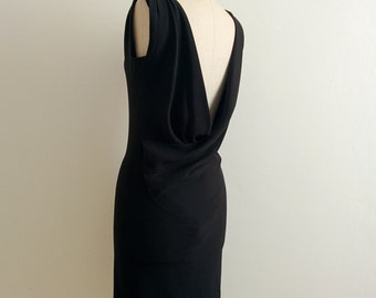 Balenciaga black silk dress