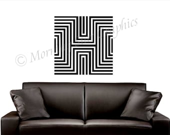 Vinyl Wall Decal OP ART Graphic (3) S-105
