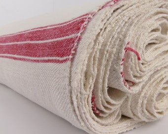 French Grain Sack Upholstering fabric Antique linen roll Vintage linen Stairrunner Tablerunner