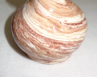 Handmade Terra Cotta Agateware Short Vase