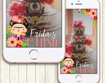 Custom Snapchat Geofilter, Frida Kahlo Snapchat Filter, Fiesta, Cinco De Mayo, Mexican, Frida