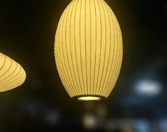 Mid-Century George Nelson Style Hanging Bubble Lamp