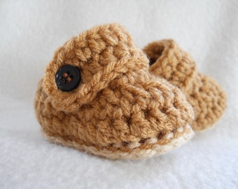 Crochet Button Strap Loafer Pattern