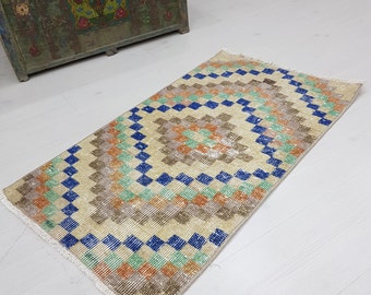 SMALL RUG, Oushak Rug, Vintage Rug, Turkish Small Rug, DOOR Mat, Area Rug, Small Vintage Rug, Turkish Oushak Rug, Vintage Oushak Rug, Rugs!!