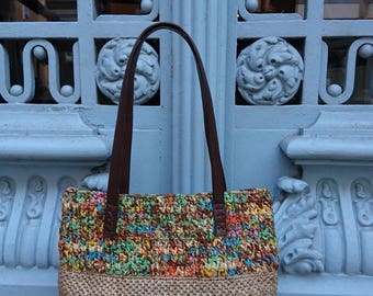 raffia and raffia bag with trapilho trapilho bag