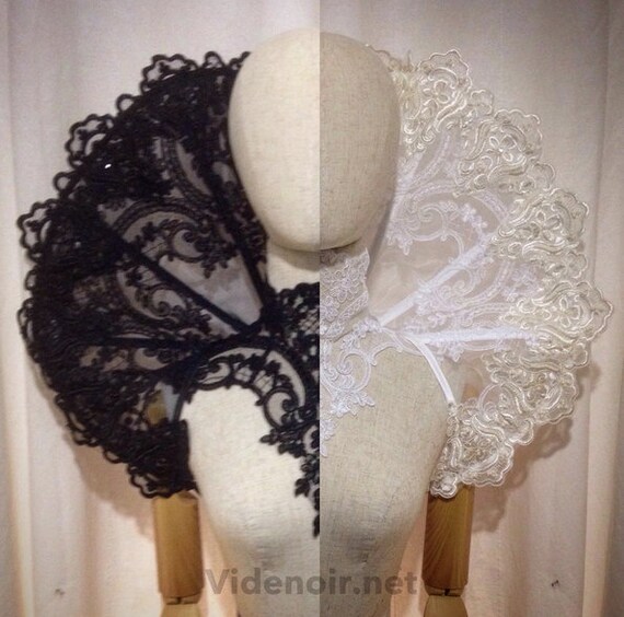 Elizabethan Collar Lace Wired ruff mesh handmade round