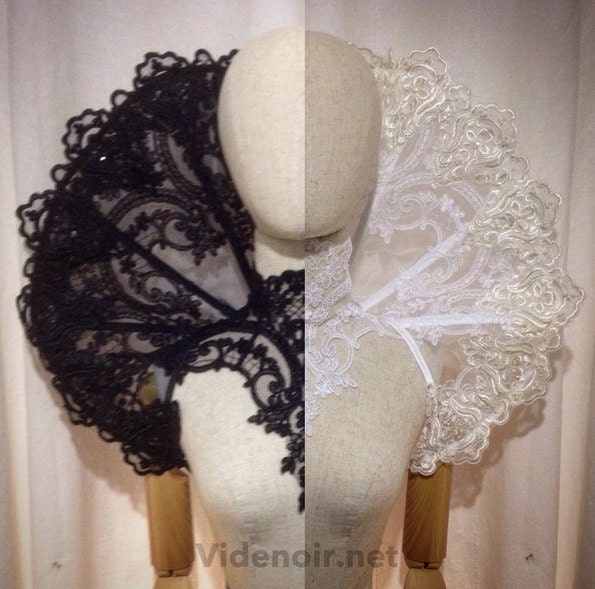 Elizabethan Collar Lace Wired ruff mesh handmade round