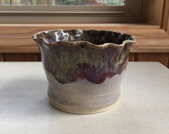 Wheel Thrown Pottery Fluted Bowl