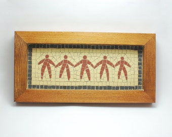 handmade mosaic with ceramic tiles- home decor- little dance