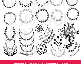 Laurel wreath SVG, Wreath png, Leaf Circle Monogram Frame, Frames svg, Laurel Wreath Circle Monogram Frame Files svg, Branch svg
