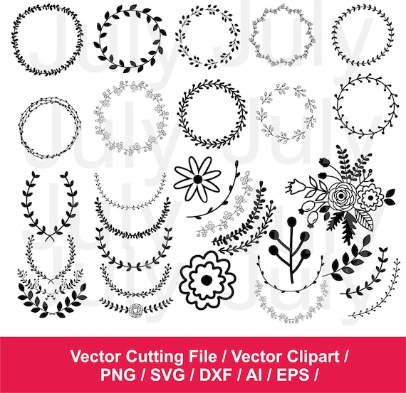 Download Laurel wreath SVG Wreath png Leaf Circle Monogram Frame