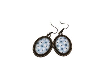 Boucles d'oreille bleues