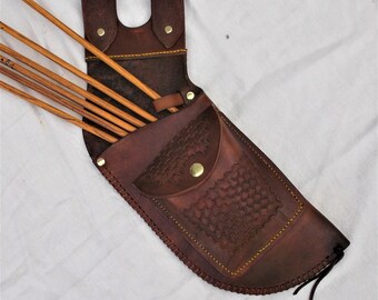 archery leather side/hip quiver