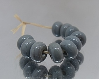 Grey, Lampwork Spacer Beads, SRA, UK