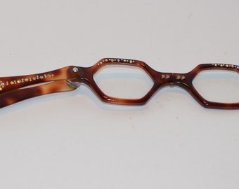 Faux Tortoise Shell Folding Glasses Vintage