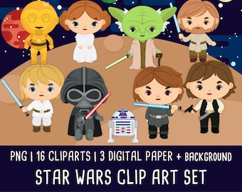 Space wars Clipart, Space Wars clip art, space character clipart, space party, Instant Download PNG 300 - Free commercial use