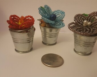 Small French Beaded Flower