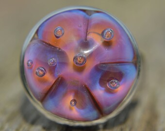 Collectable Artisan Handmade Lampwork Glass Snap Charm - Interchangeable Jewellery - Snap, Popper, Chunk, Button