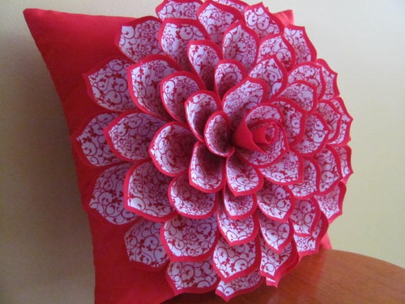 Decorative Pillow Flower Pillow Pattern SOPHIA FLOWER Felt
