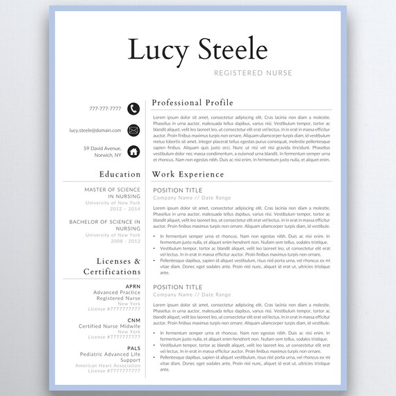 cv template nursing