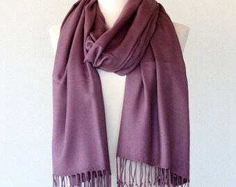 Clothing gift mauve pashmina scarf purple pashmina shawl christmas gift for her bridal shawl winter wedding scarf birthday gift