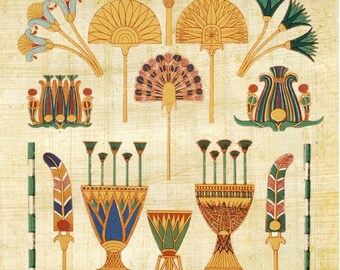 RESERVED for “C” Egyptian Revival Art Deco Hair Comb 3 Lotus' Multi-Color Rhinestones & Enamels Hair Ornament Hair Jewelry