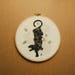 Flower Panther Hand Embroidery Hoop Art (modern hand embroidery wall hanging - rose - peony details)