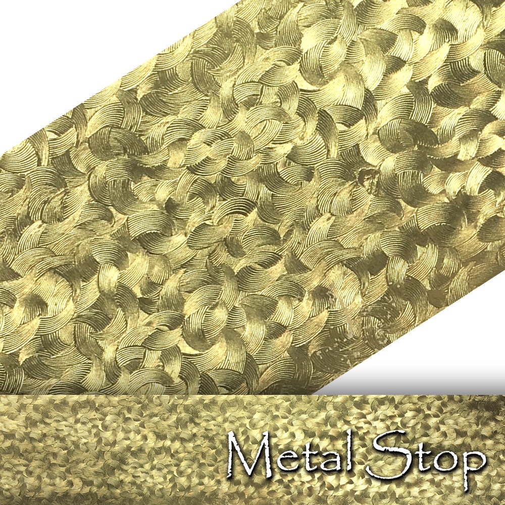 Textured Embossed 24 gauge Brass Sheet Metal Pattern Brush