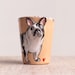 Ceramic mug, cups, pottery, with dog, handmade, modern ceramic, stoneware, coffee mug, teacup, bulldog mug, tasses