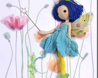 English: Crochet Doll Pattern-Fairy Iris 花仙子 艾丽