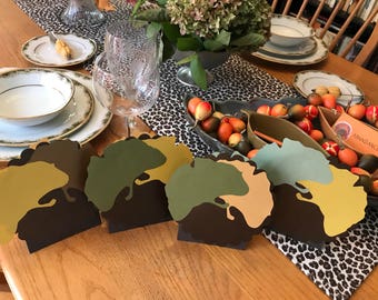 Paper Leaves Thanksgiving Place Cards