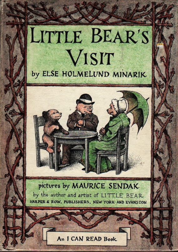 Little Bear's Visit An I Can Read Book + Else Holmelund Minarik + Maurice Sendak + 1961 + Vintage Kids Book