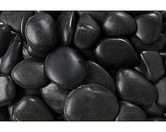 Black River Rocks | natural black color | decorative | vase filler | aquarium rocks | garden rocks