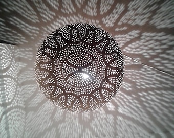 Atmosphere in copper luster handmade - oriental chandelier - copper FES - Morocco.