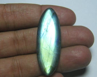 Natural labradorite Briolette cabochon Oval shape loose semi precious gemstone cabochon size 16 x 45 x 7 mm approx ET 2919 wholesale
