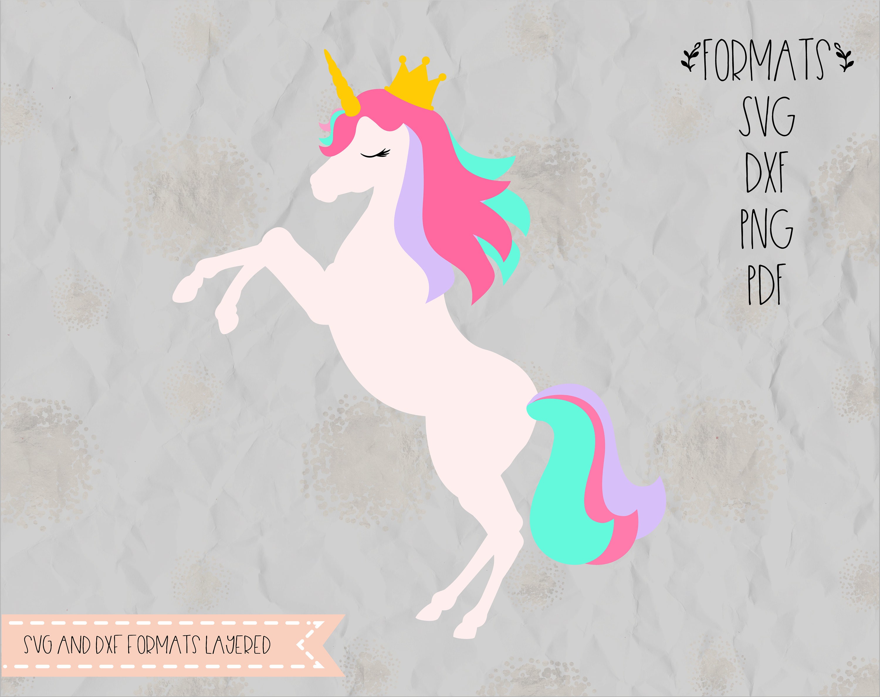Download Unicorn, crown, lashes, horn, SVG (layered), PNG, DXF ...