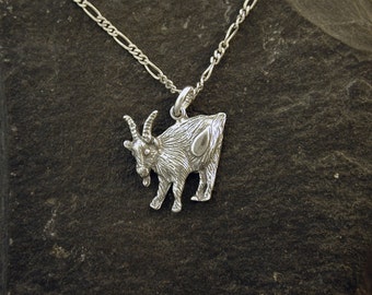 Sterling Silver Billy Goat Pendant on a Sterling Silver Chain.