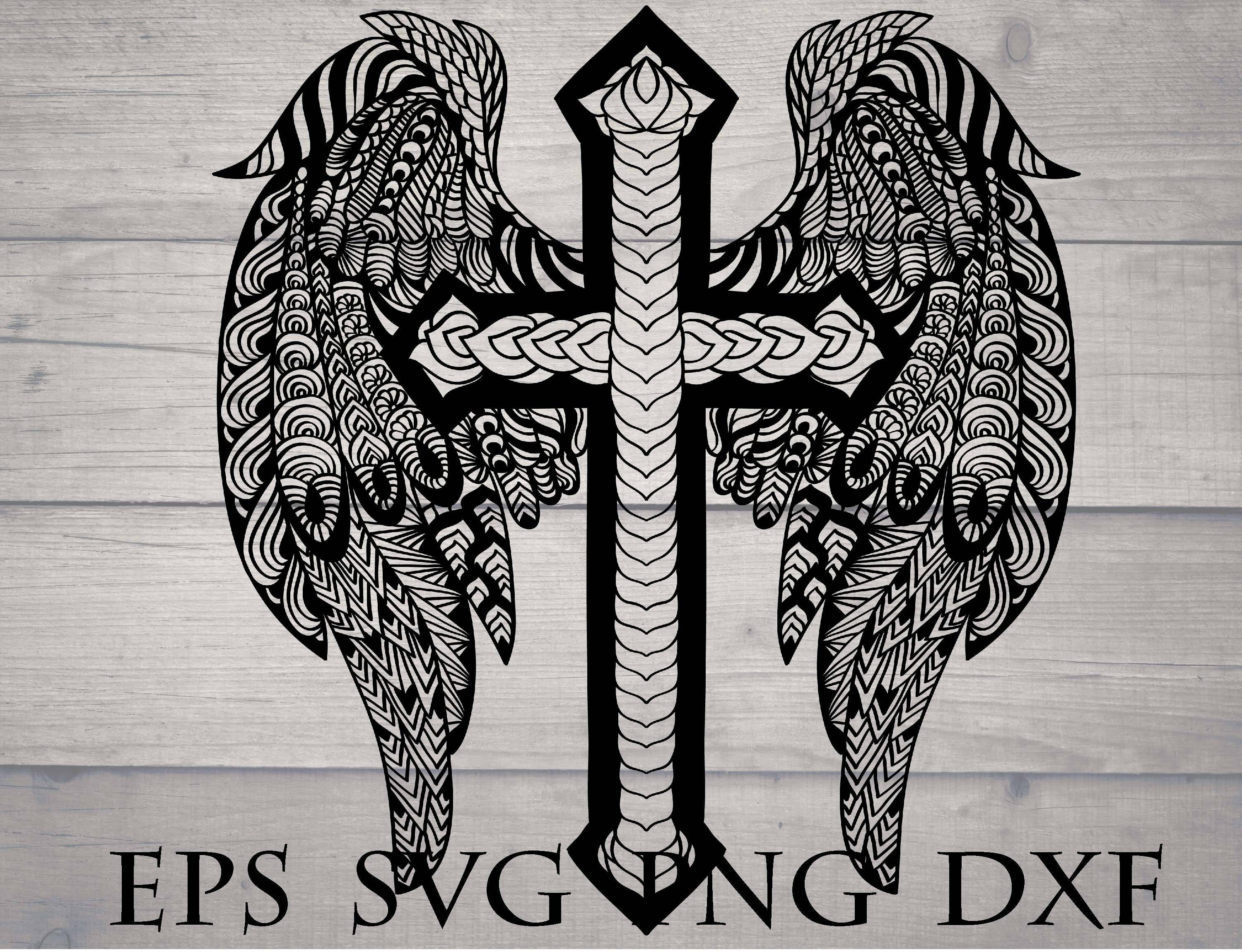 Mandala cross svg / zentangle cross svg / mandala for cricut