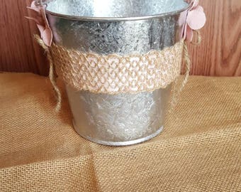 Rustic flower girl basket