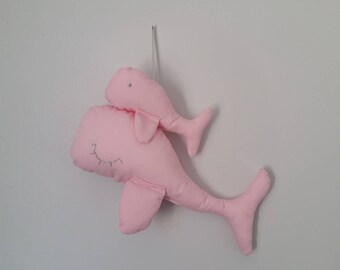 Decorative pink whale